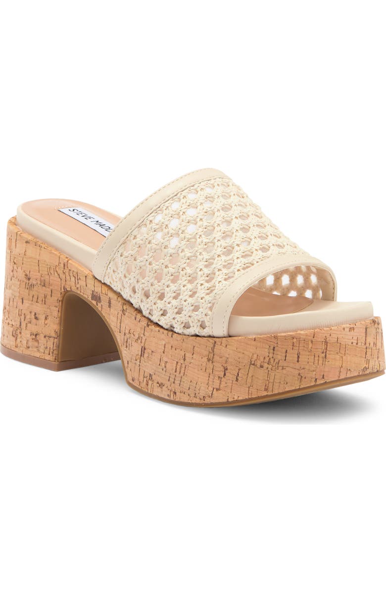Steve Madden Corah Latticed Platform Sandal, Main, color, Bone