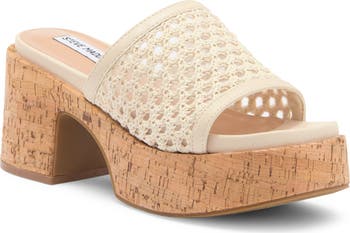 【Steve Madden】Corah ラテット プラットフォーム サンダル Steve Madden Corah Latticed Platform Sandal (Women