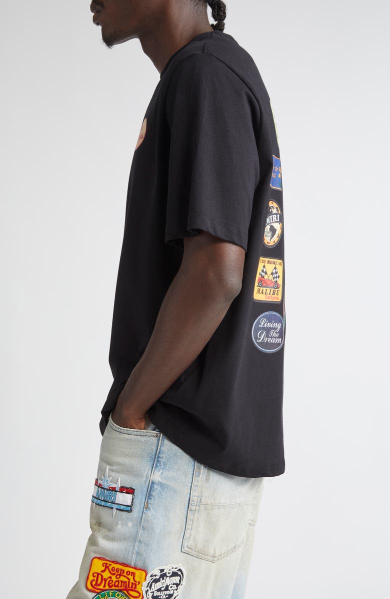 AMIRI Station Patch Graphic T-Shirt, Alternate, color, Black