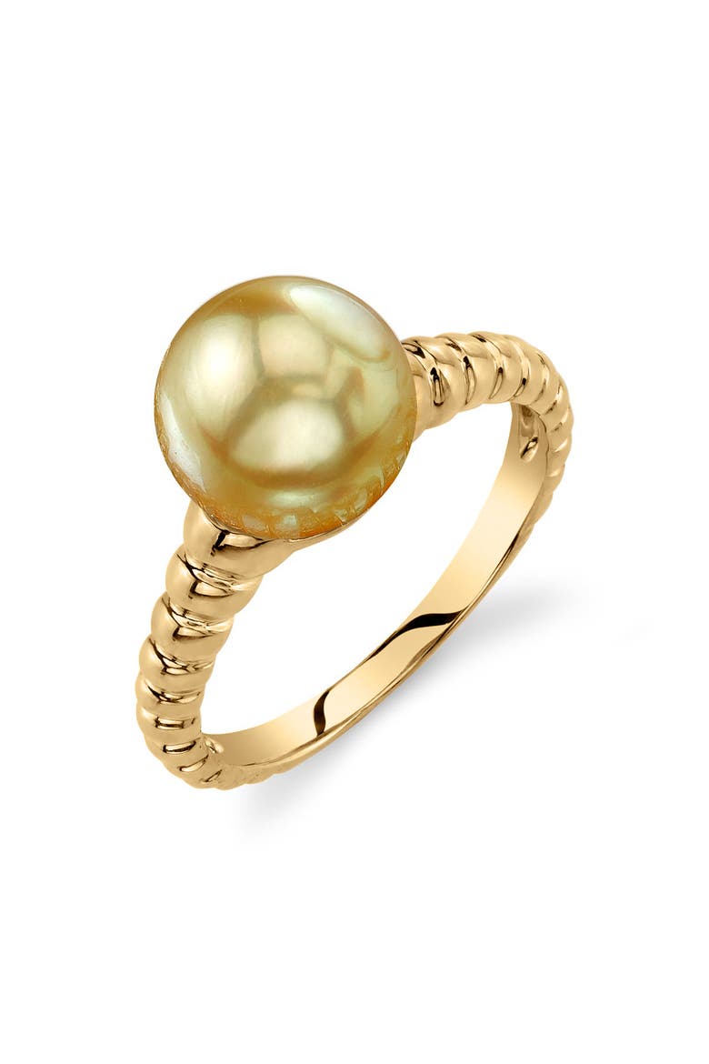 Golden South Sea Pearl Terrie Ring, Main, color, Yellow Gold