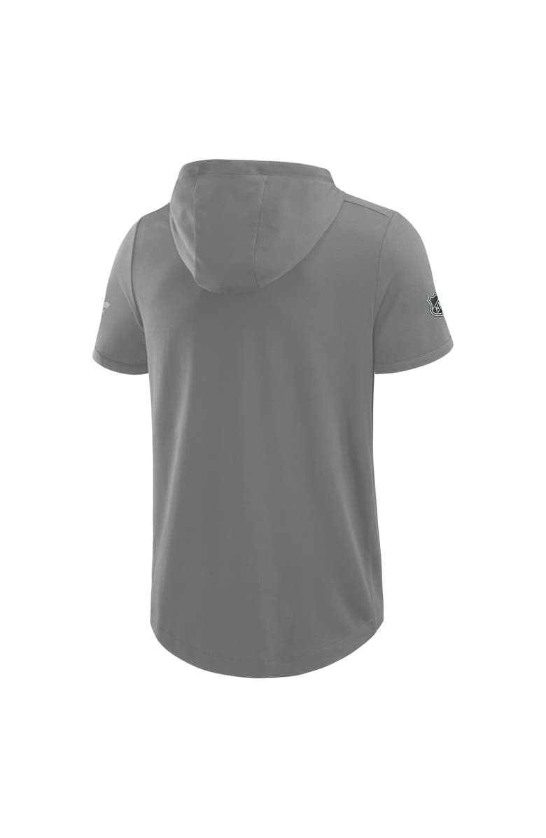 FANATICS Men's Fanatics Gray Washington Capitals 2025 Stanley Cup Playoffs Authentic Pro Road Performance Short Sleeve Pullover Hoodie, Alternate, color,