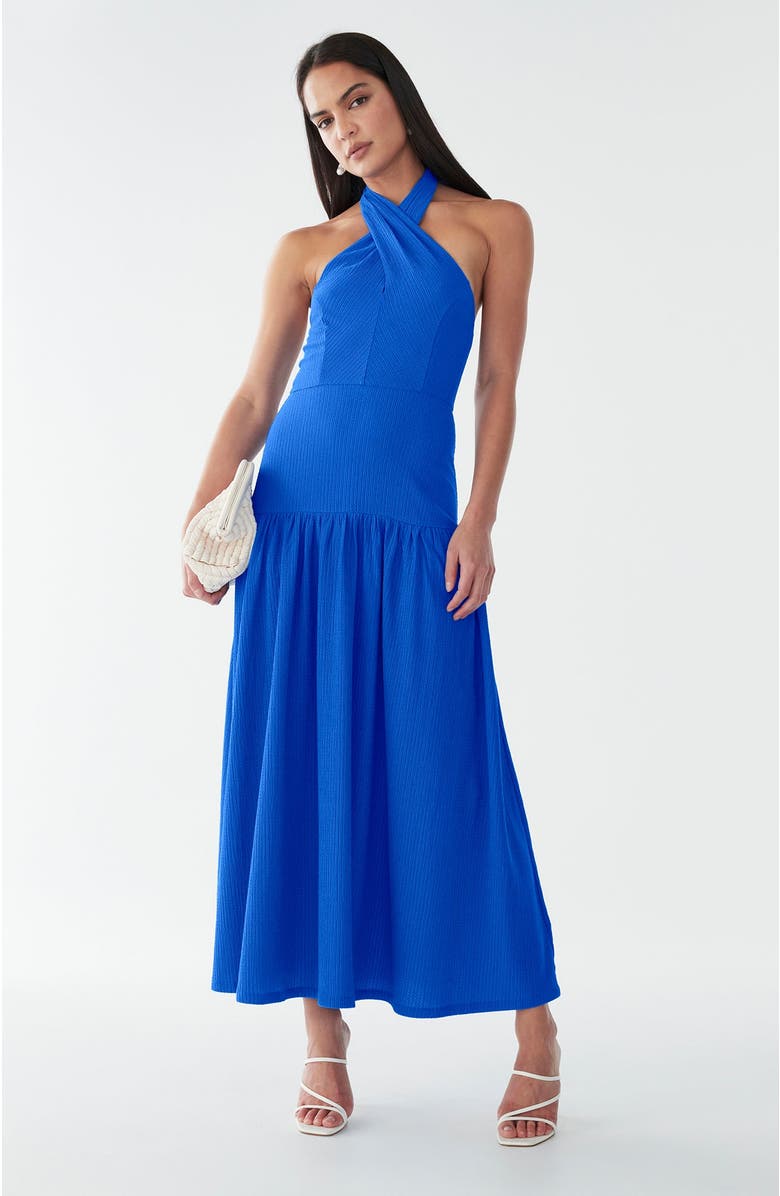 BWLDR Harvi Midi Dress, Alternate, color, Bright Blue