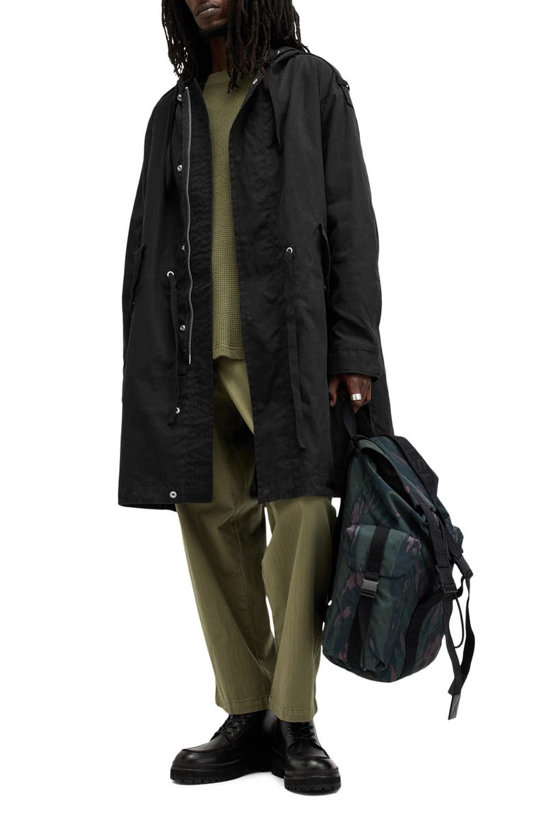 AllSaints Birdman Hooded Parka, Alternate, color, 