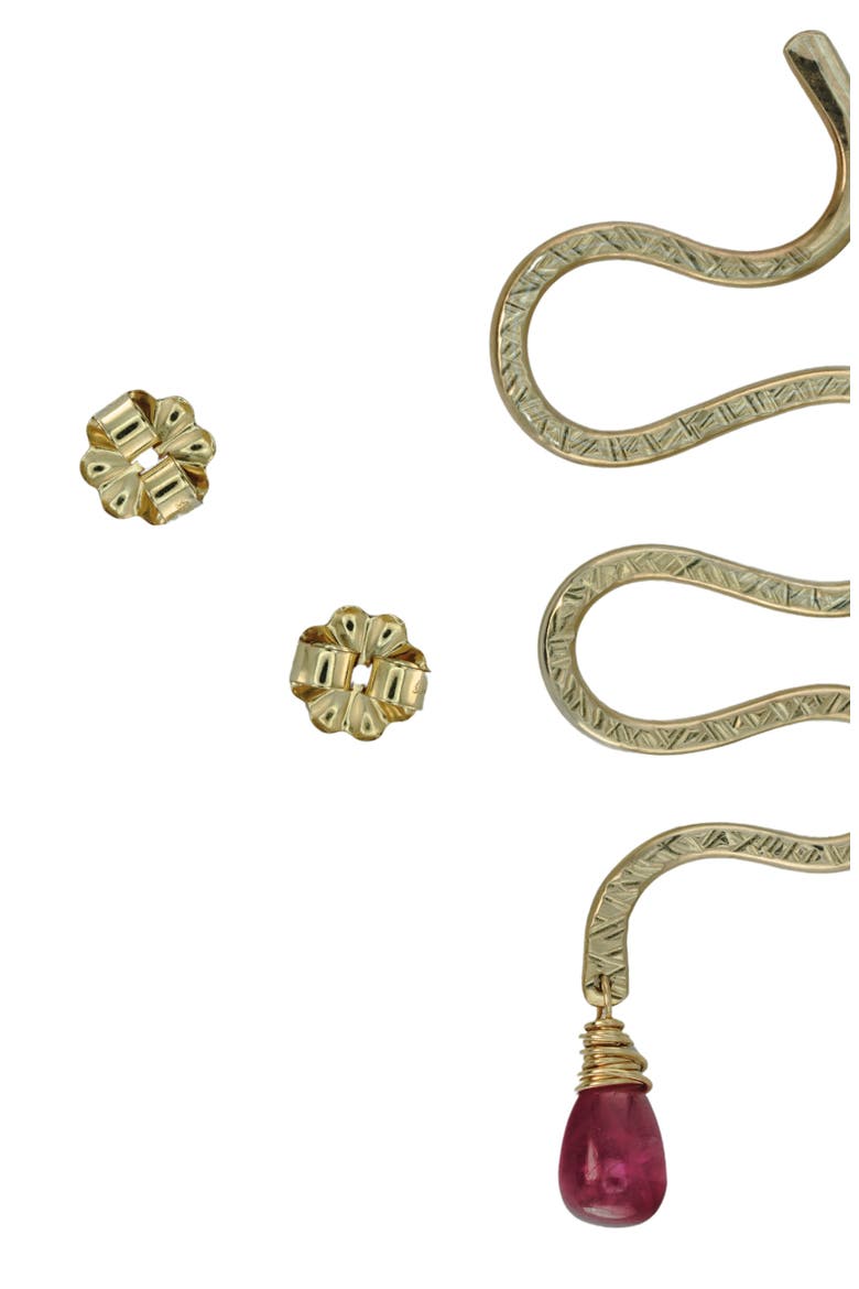 Serpent Ruby Earrings, Alternate, color, 14K Gold Filled