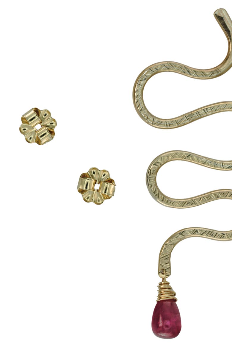 ALBISIA Serpent Ruby Earrings, Alternate, color, 14K Gold Filled