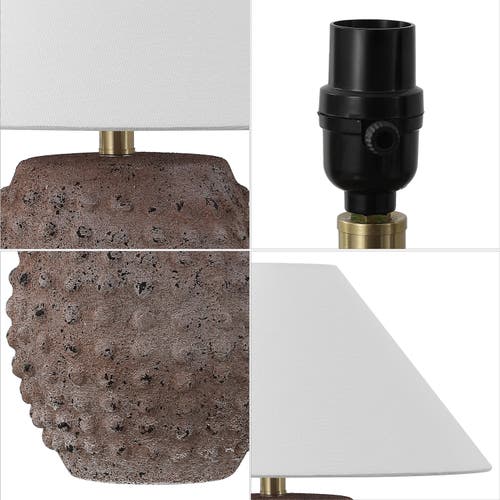 Jonathan Y Effie 18.25" Minimalist Scandinavian Ceramic/iron Hobnail Led Table Lamp