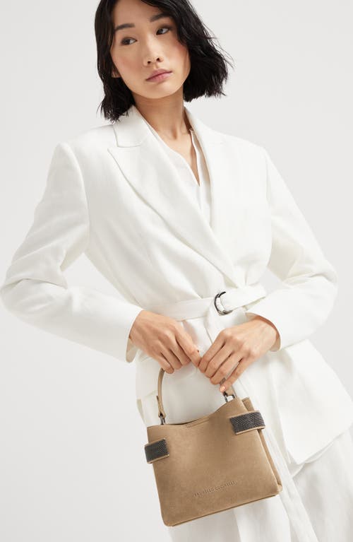 Brunello Cucinelli Small Top-handle Essence Bag In Brown