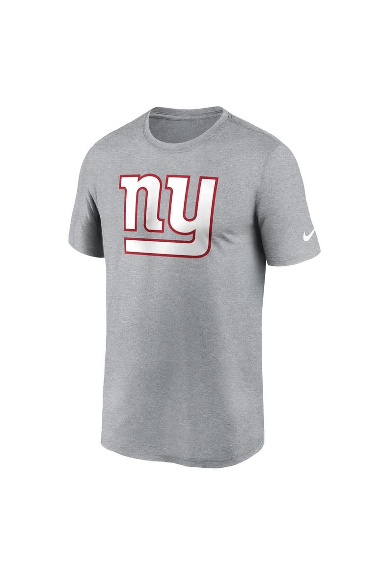 Men's Nike Heather Charcoal New York Giants Primetime Legend Logo Performance T-Shirt, Alternate, color, Heather Charcoal