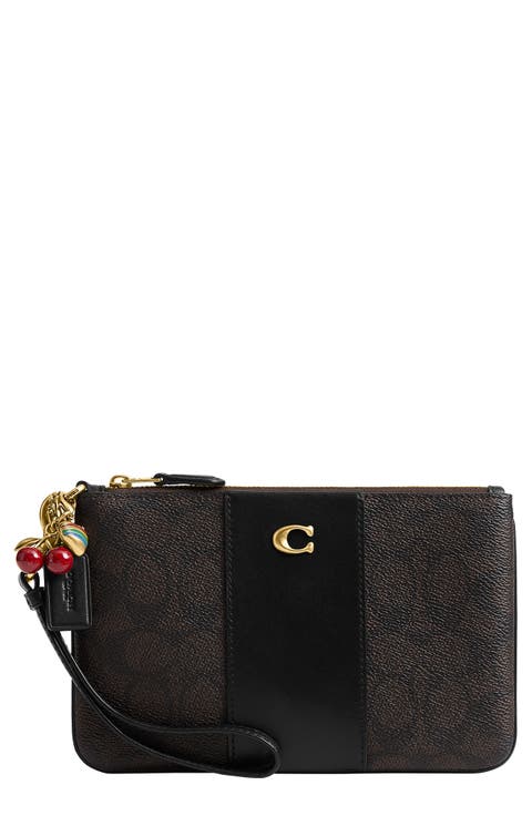 Essential Signature Coated Canvas Small Wristlet