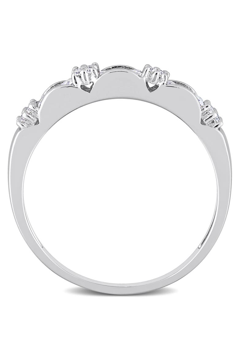 3/8CT DEW Moissanite Anniversary Ring, Alternate, color, Sterling Silver