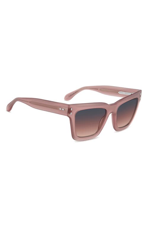 Isabel Marant 53mm Gradient Rectangular Sunglasses In Pink/grey Fuchsia