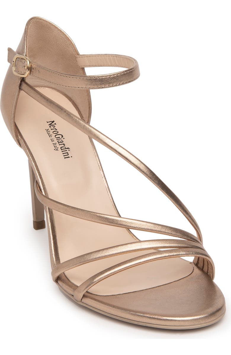 NeroGiardini Strappy Sandal, Alternate, color, Metallic