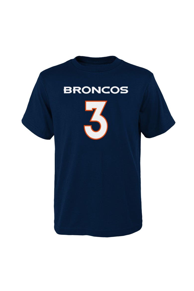 Youth Russell Wilson Navy Denver Broncos Mainliner Player Name & Number T-Shirt, Alternate, color, Navy