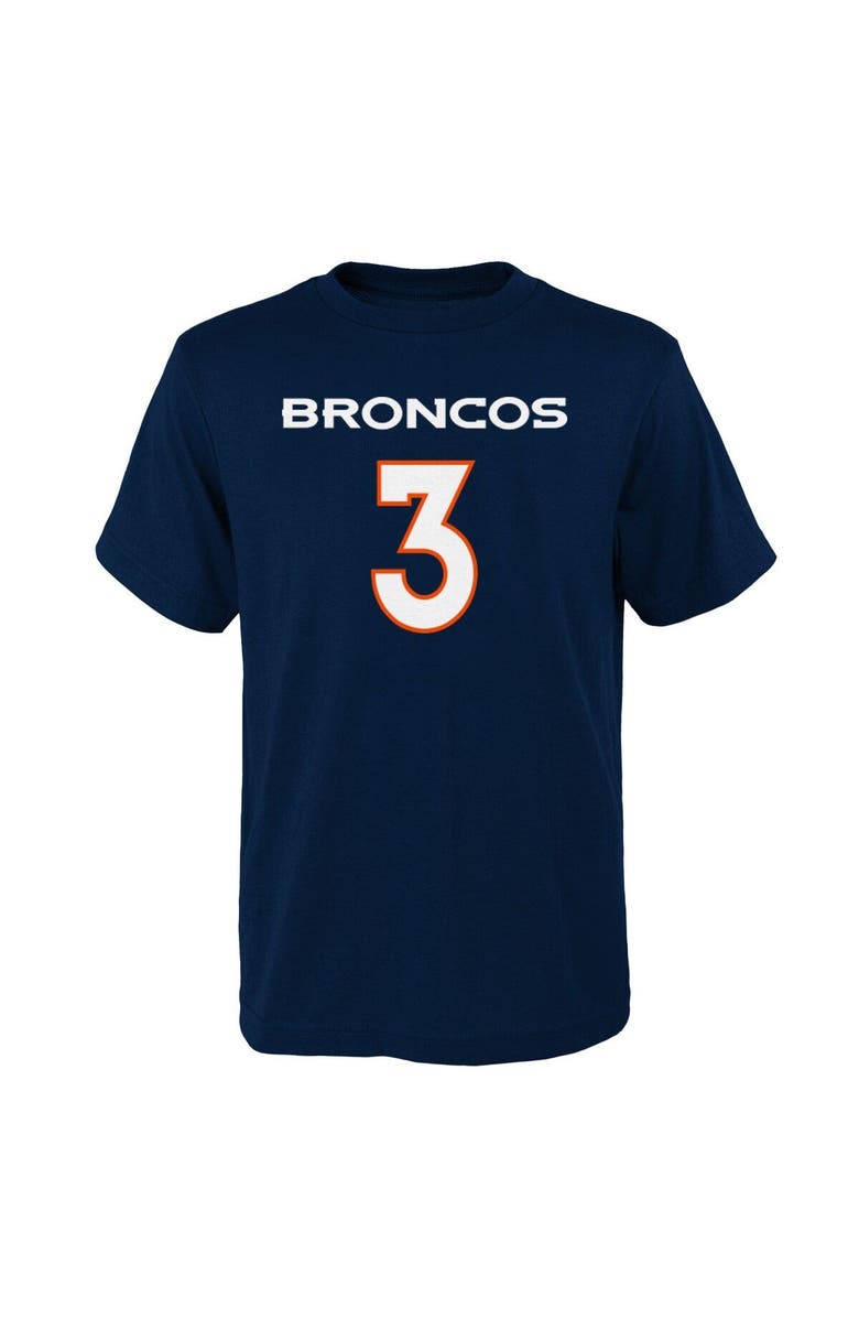 Outerstuff Youth Russell Wilson Navy Denver Broncos Mainliner Player Name & Number T-Shirt, Alternate, color, 