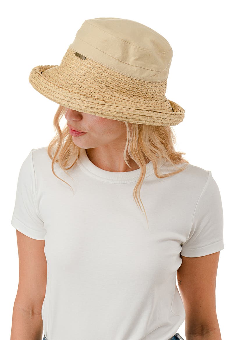 Rolled Bucket Hat, Alternate, color, NATURAL