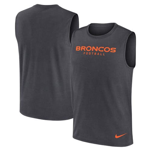 Nike Charcoal Denver Broncos Primetime Legend Performance Muscle Tank Top