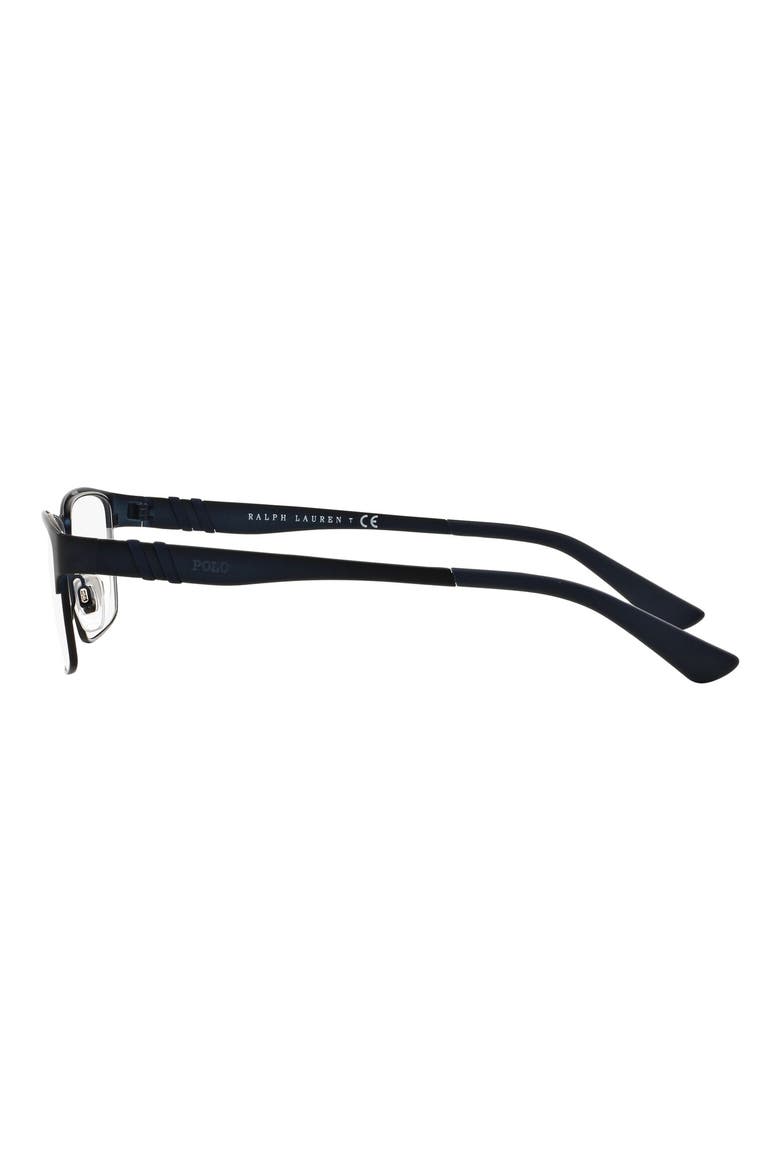 56mm Rectangular Optical Glasses, Alternate, color, MATTE BLUE