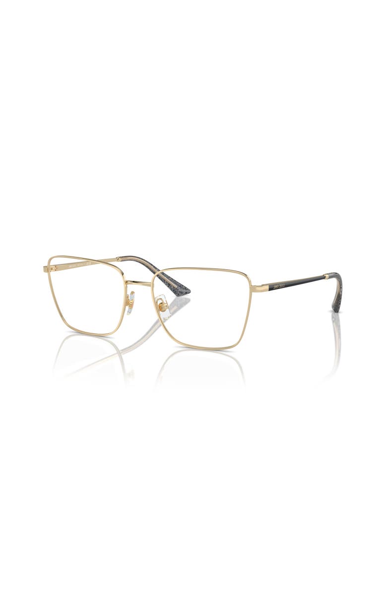 Jimmy Choo 53mm Rectangle optical glasses, Main, color, Gold