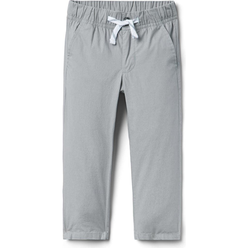 Janie And Jack The Drawstring Poplin Pant In Gray