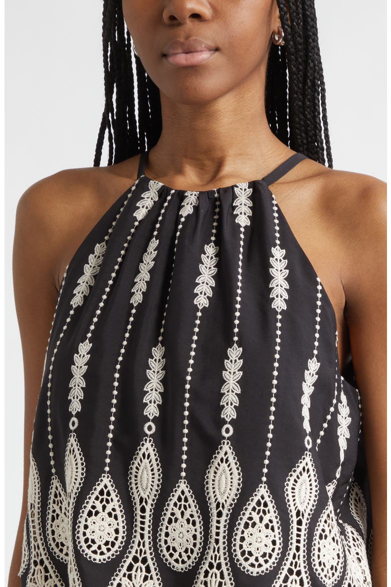 Selina Embroidered Top, Alternate, color, BLACK LACE