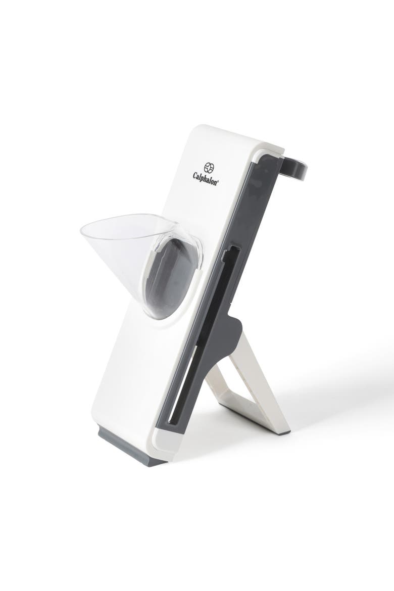 Aero 6-Piece Adjustable Mandoline Slicer Set with Hand Guard, Main, color, Silver