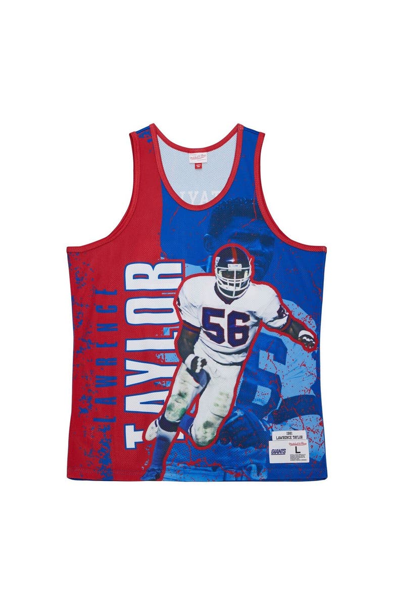 Mitchell & Ness Men's Mitchell & Ness Lawrence Taylor Royal New York Giants 1989 Player Burst Tank Top, Alternate, color, 