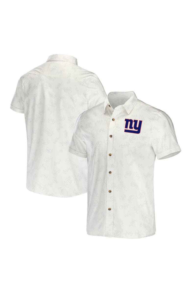 NFL X DARIUS RUCKER Men's NFL x Darius Rucker Collection by Fanatics White New York Giants Woven Button-Up T-Shirt, Main, color, White