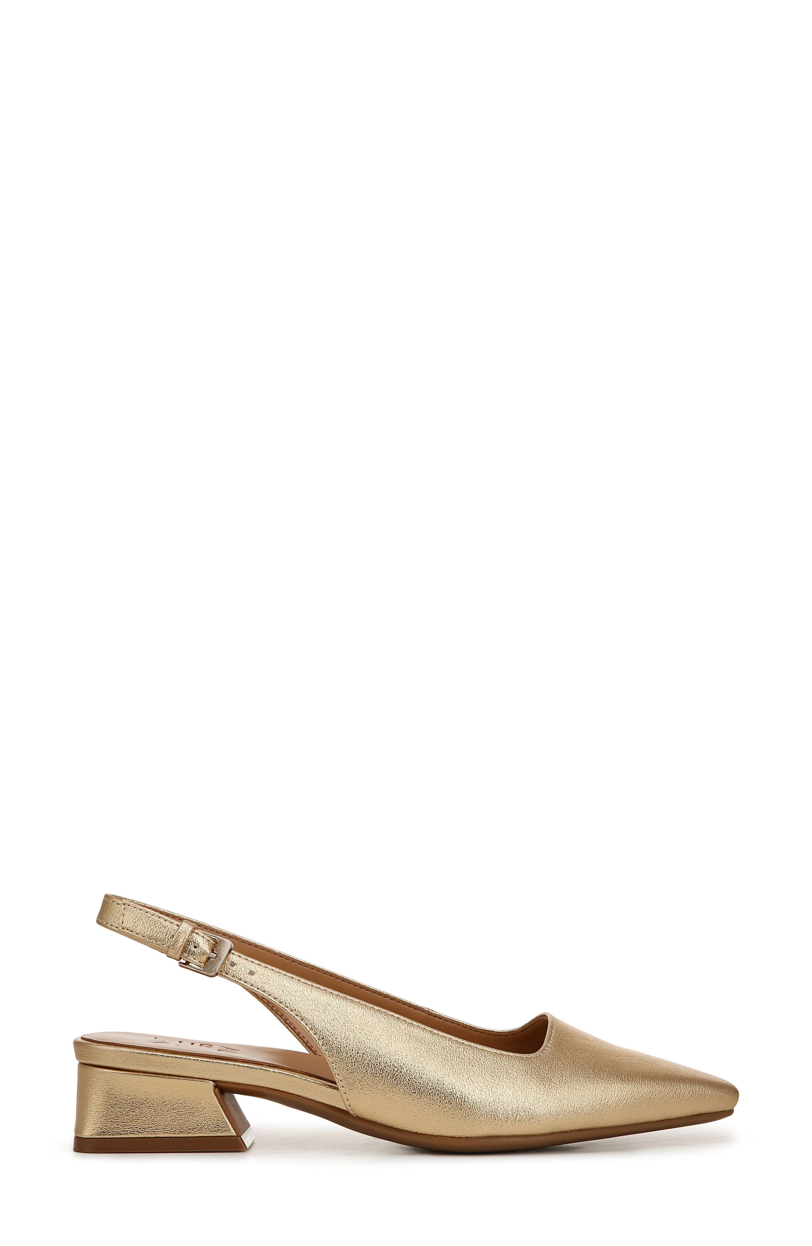 Naturalizer Ginger Slingback Pump, Alternate, color, Dark Gold Faux Leather