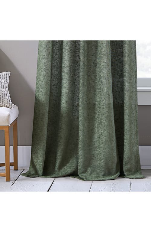 Dkny Set Of 2 Bouclé Chenille Curtain Panels In Olive