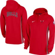 Nike Men's Nike  Red Chicago Bulls Authentic On Court Zone Quarter-Zip Dri-FIT Hoodie Jacket