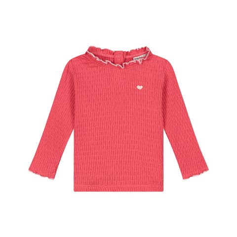 Ruffle Neckline Pointelle Rib Top (baby)