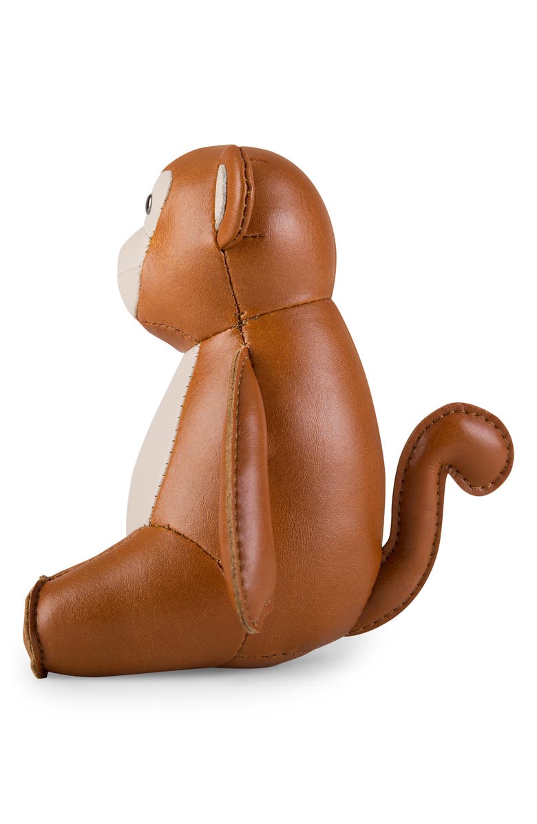 Zuny Monkey Faux Leather Paperweight, Alternate, color, Tan Wheat