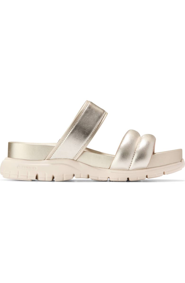 Cole Haan ZeroGrand Double Band Slide Sandal, Alternate, color, Soft Gold Talca/ Ivory