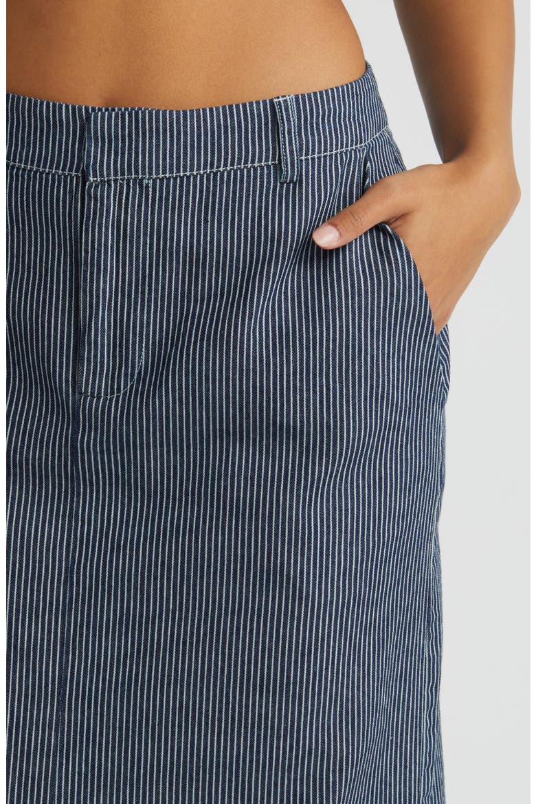 Blink Pinstripe Twill Maxi Skirt, Alternate, color, NAVY BLAZER STRIPES WHITE