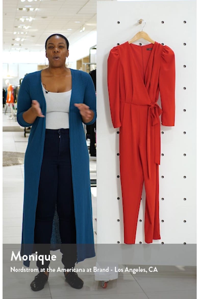 Long Sleeve Wrap Front Jumpsuit video