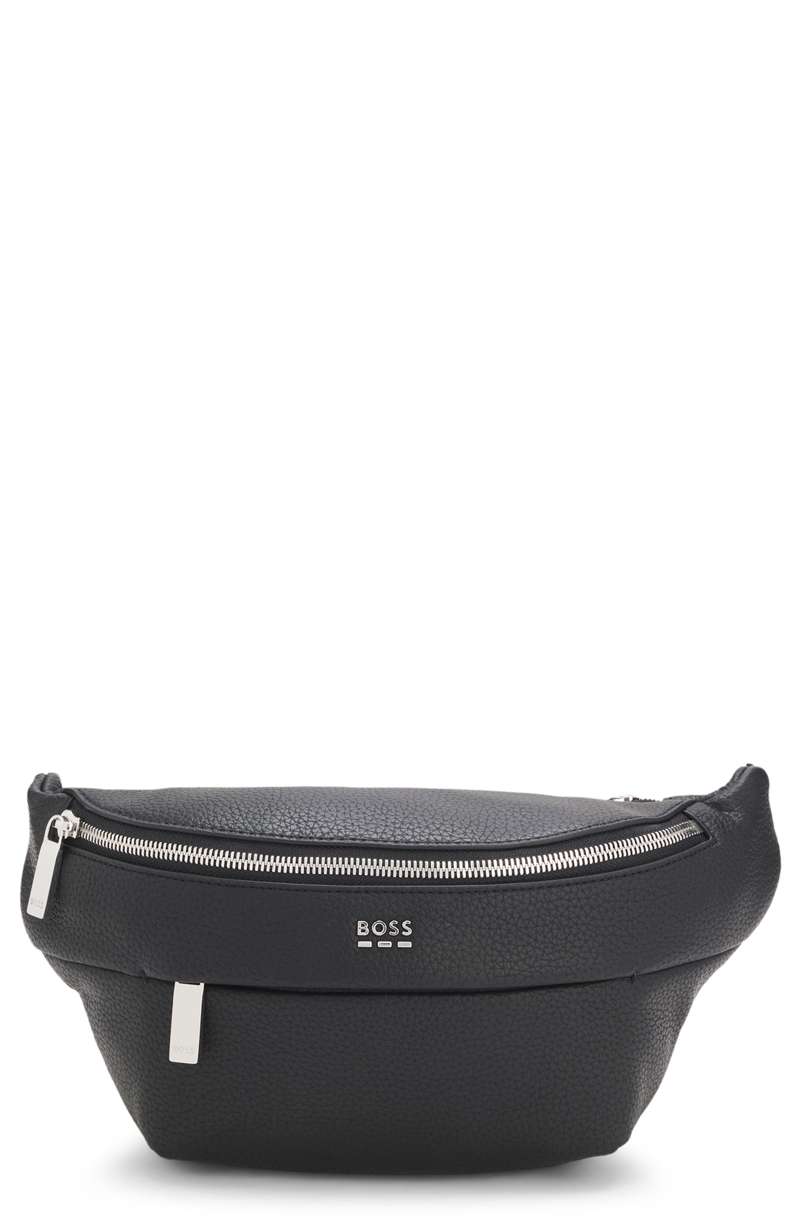 Ray Evo Faux Leather Belt Bag, Main, color, BLACK
