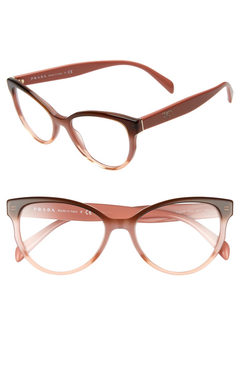 Prada 54mm Cat Eye Optical Glasses, Main, color,
