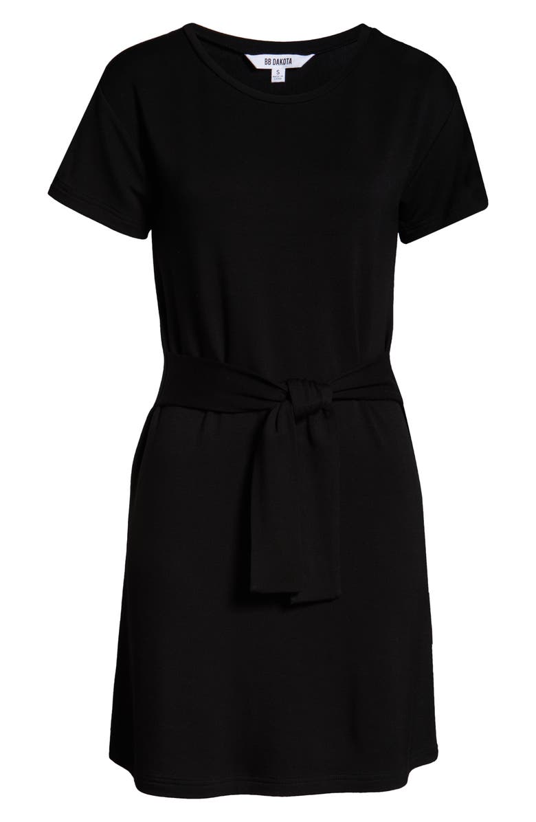 BB Dakota by Steve Madden Tie Front T-Shirt Dress, Alternate, color, 