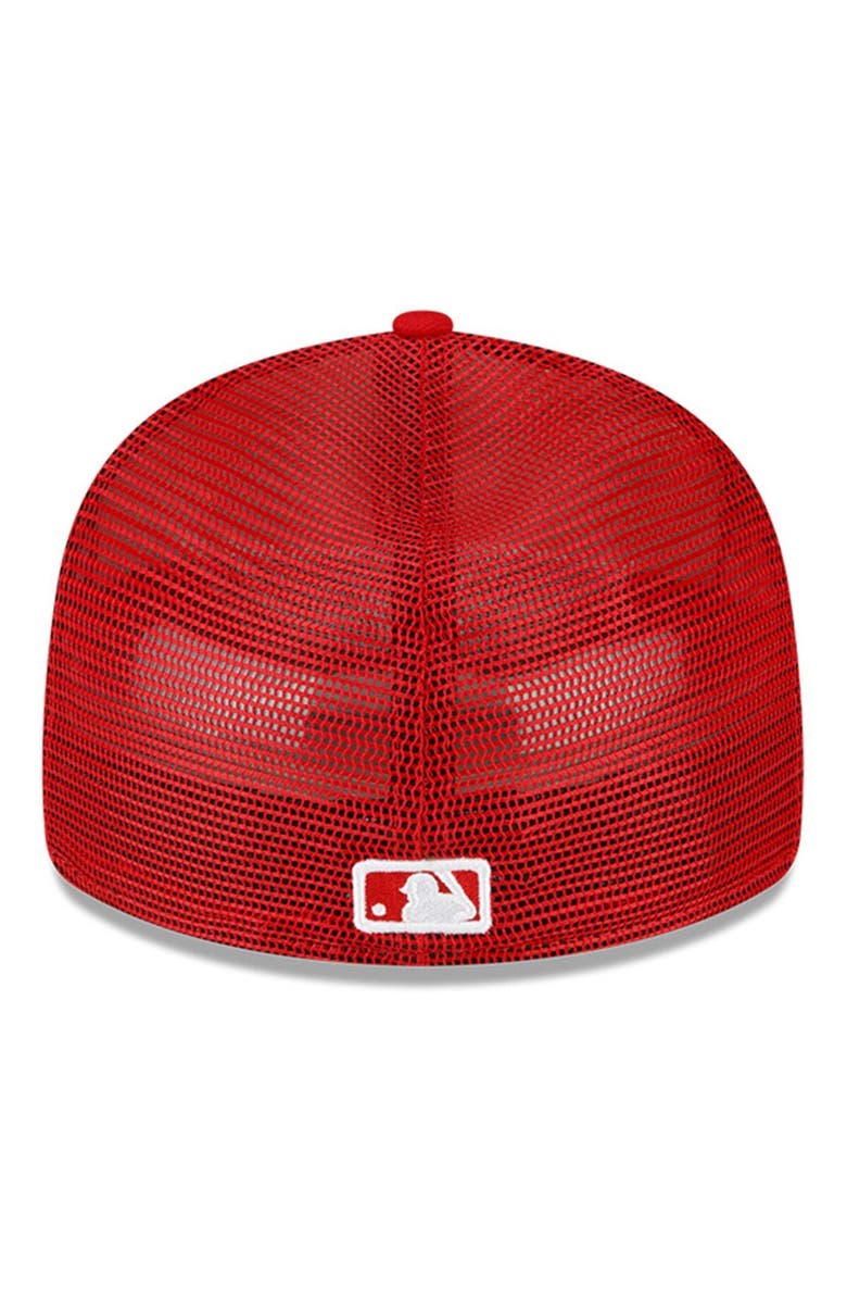 New Era Men's New Era  White/Red Los Angeles Angels 2023 On-Field Batting Practice Low Profile 59FIFTY Fitted Hat, Alternate, color, 