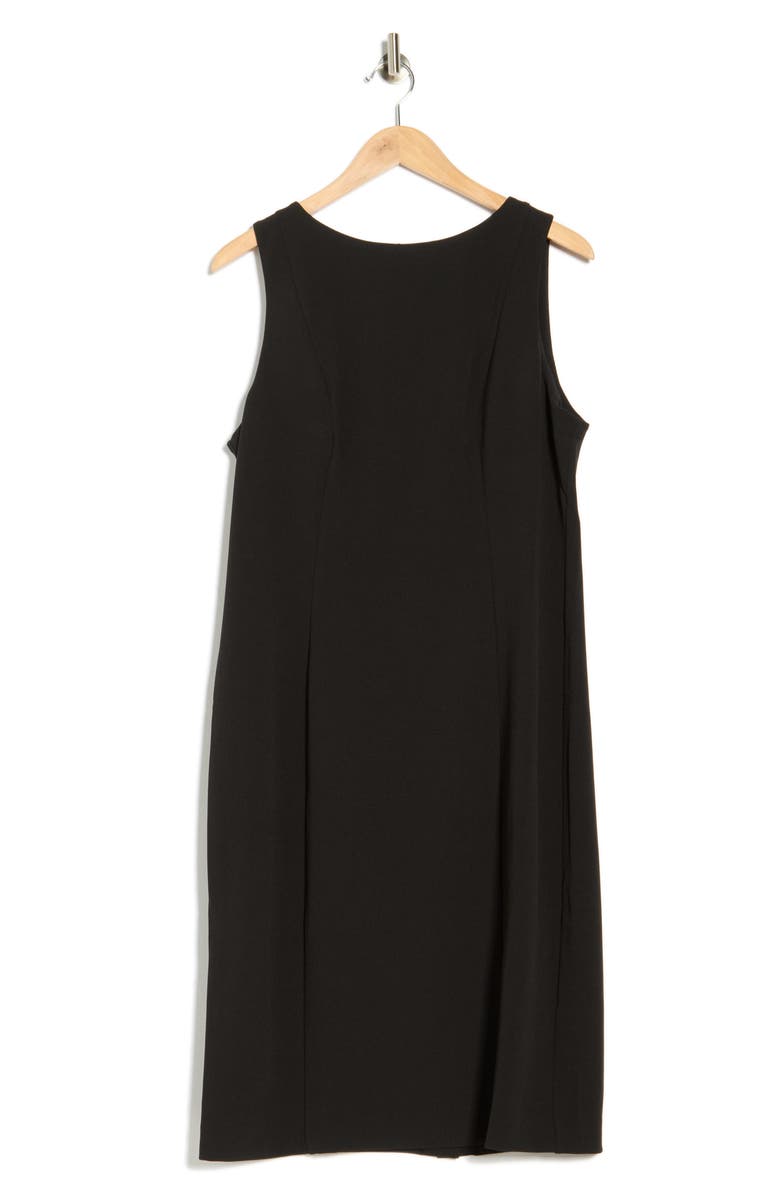 NORDSTROM RACK Sleeveless Crepe Shift Dress, Main, color, Black
