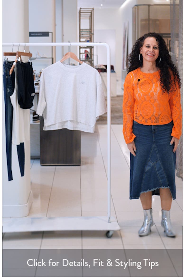 Oversize Crop Cotton Jersey T-Shirt video