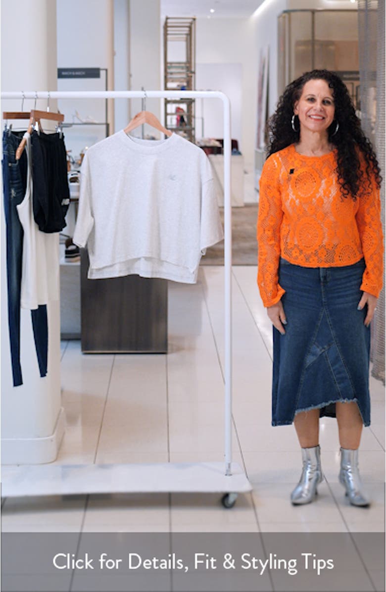 Oversize Crop Cotton Jersey T-Shirt, sales video thumbnail