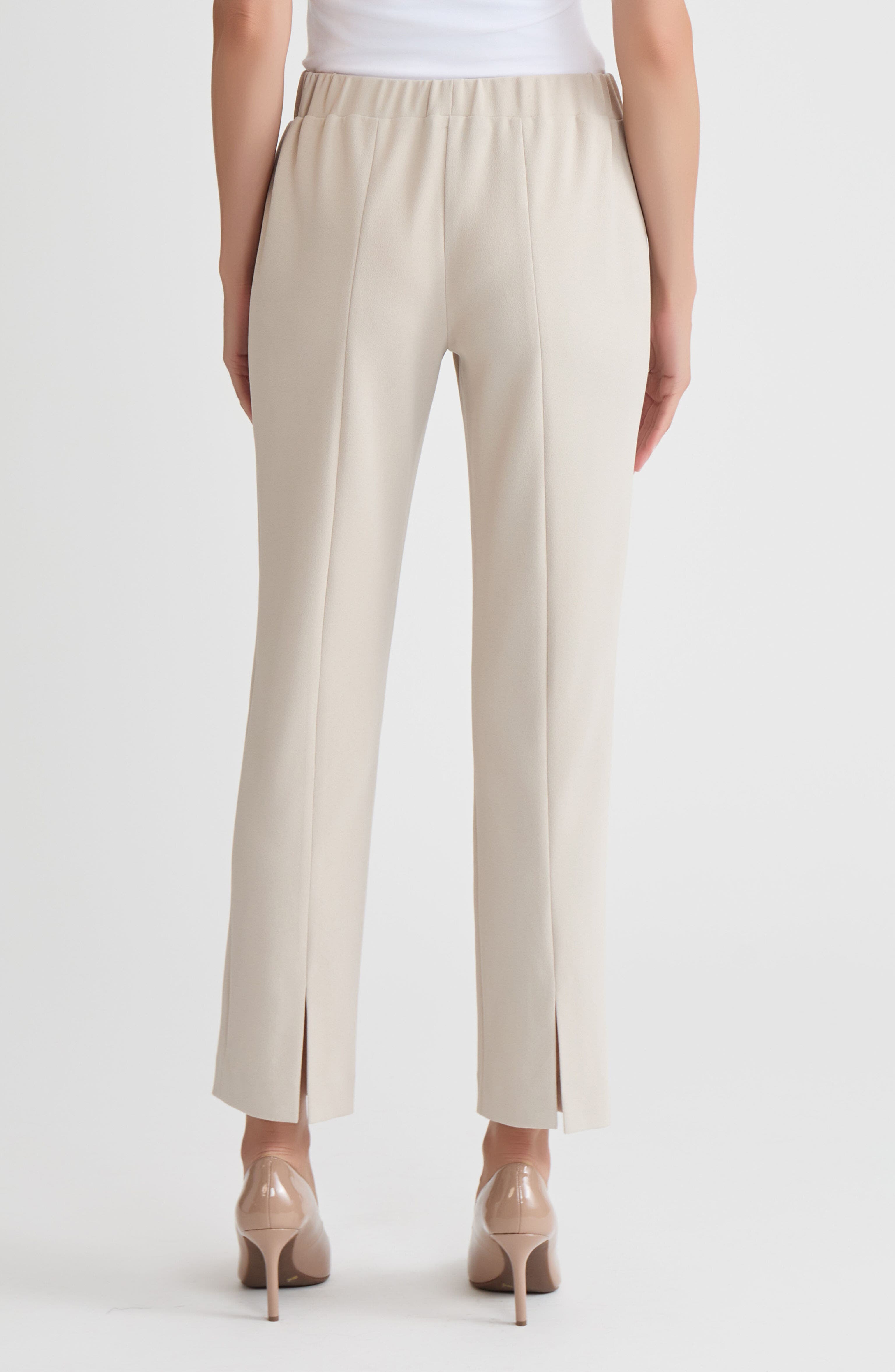 Stretch Deco Crepe Straight-Leg Pants - image 4