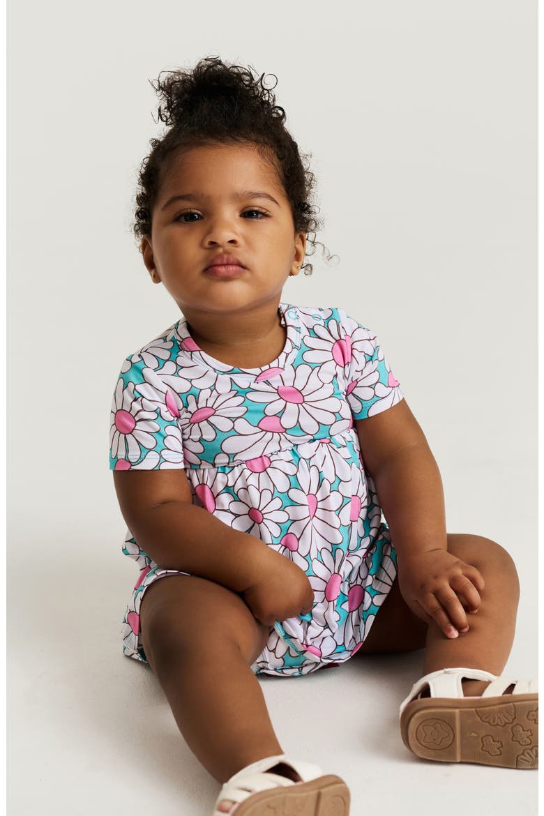 Ruffle Skirted Bodysuit, Alternate, color, BLUE