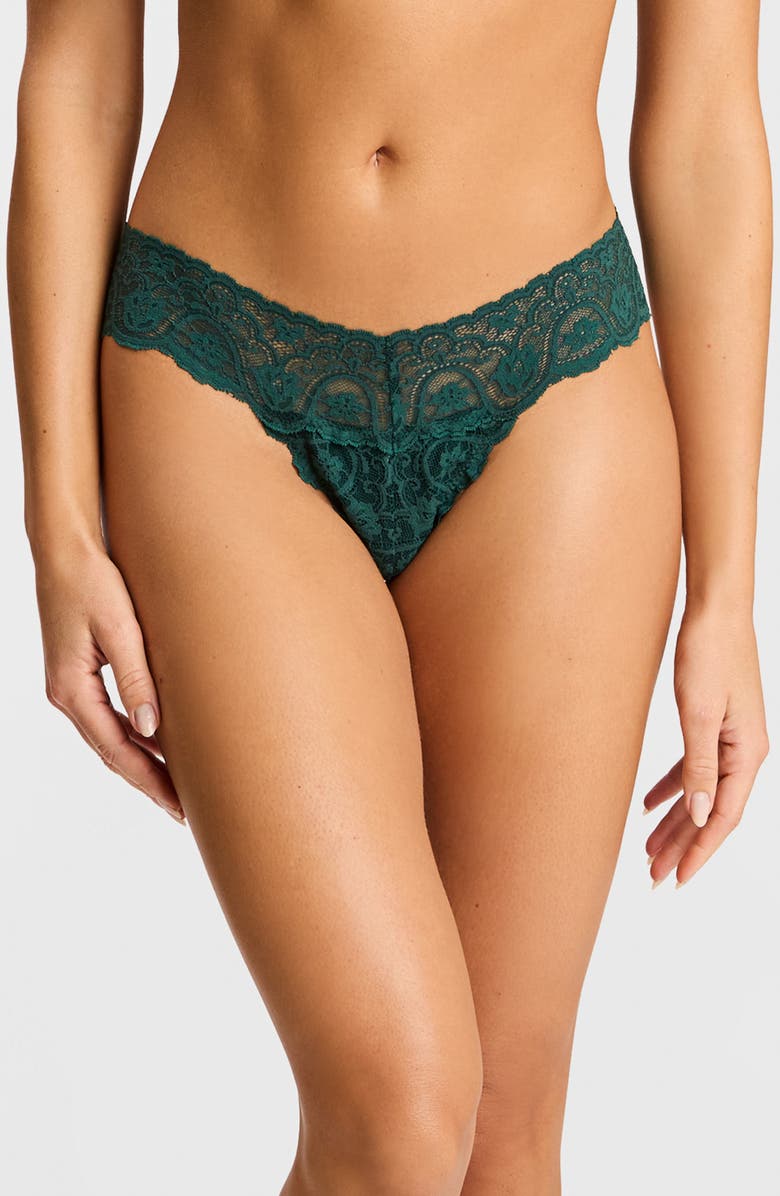 Commando 'Tulip' Lace Thong, Main, color, Juniper
