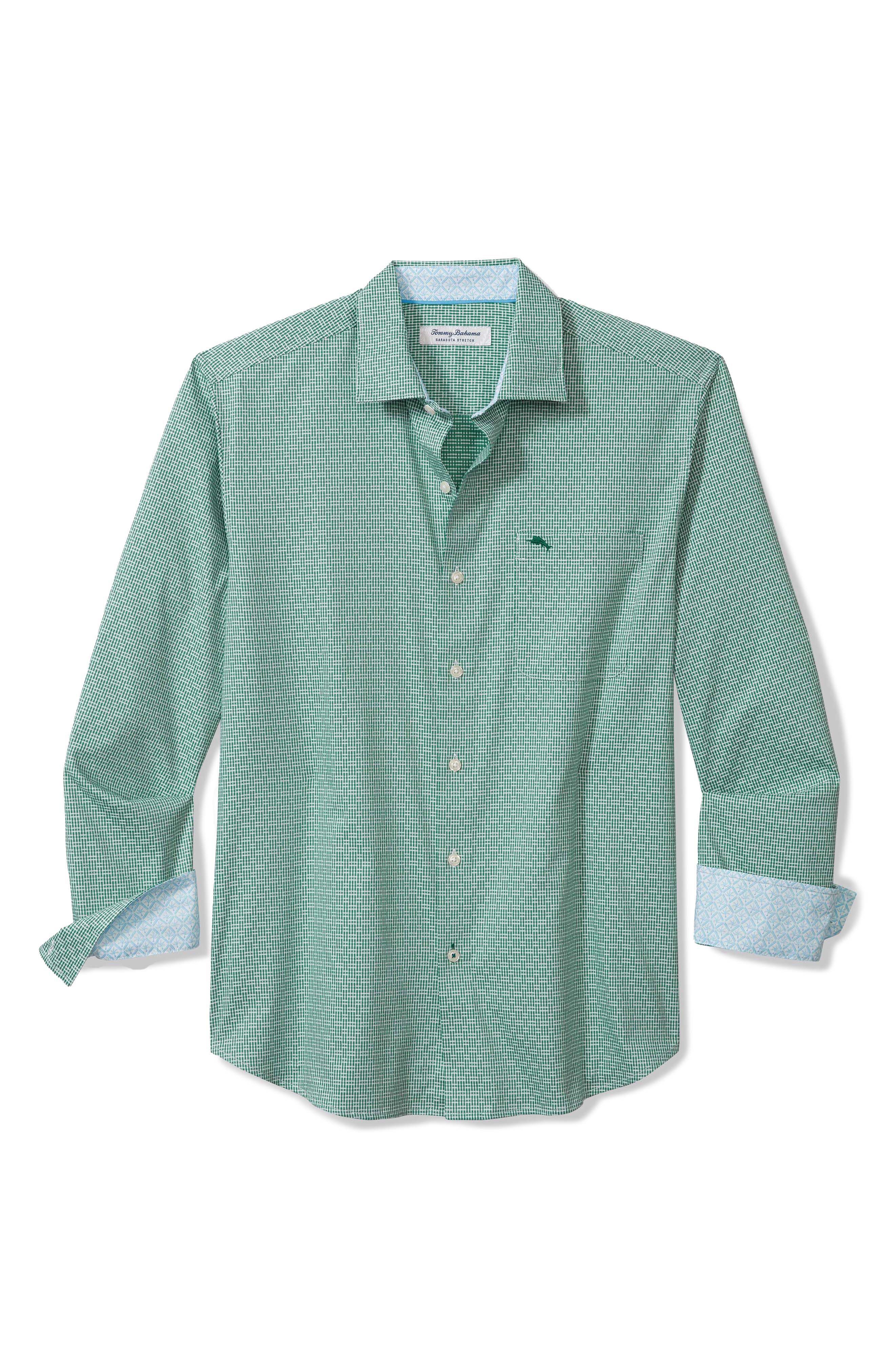 Tommy Bahama Men's Sarasota Stretch Ventura IslandZone® Stripe Stretch Button-Up Shirt