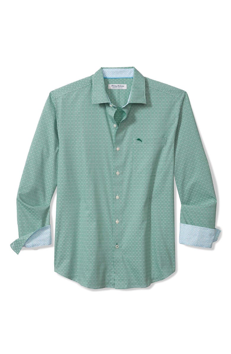Tommy Bahama Men's Sarasota Stretch Ventura IslandZone<sup>®</sup> Stripe Stretch Button-Up Shirt, Main, color, Aruba