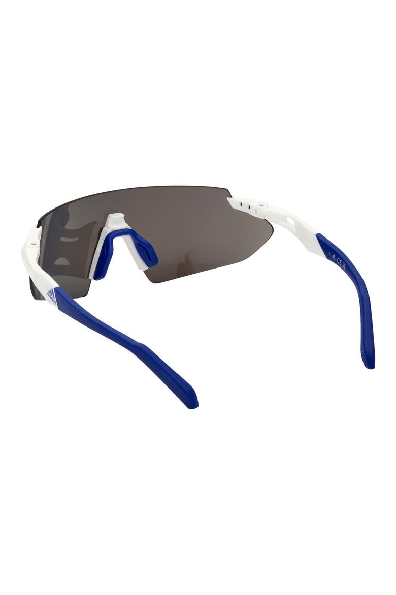 00mm Shield Sunglasses, Alternate, color, WHITE / BLUE MIRROR