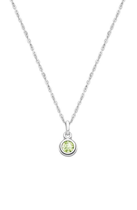 Sterling Silver tB® Birthstone 12-14" Necklace