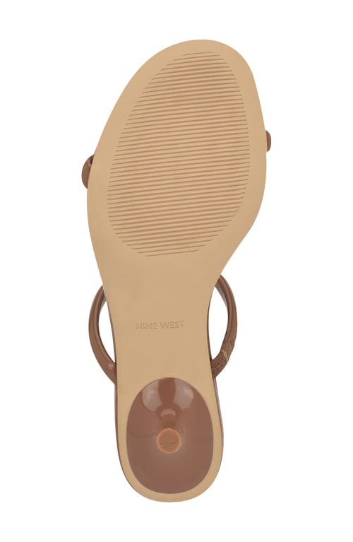 Nine West Women's Berri Double Strap Kitten Heel Sandals In Medium Natural